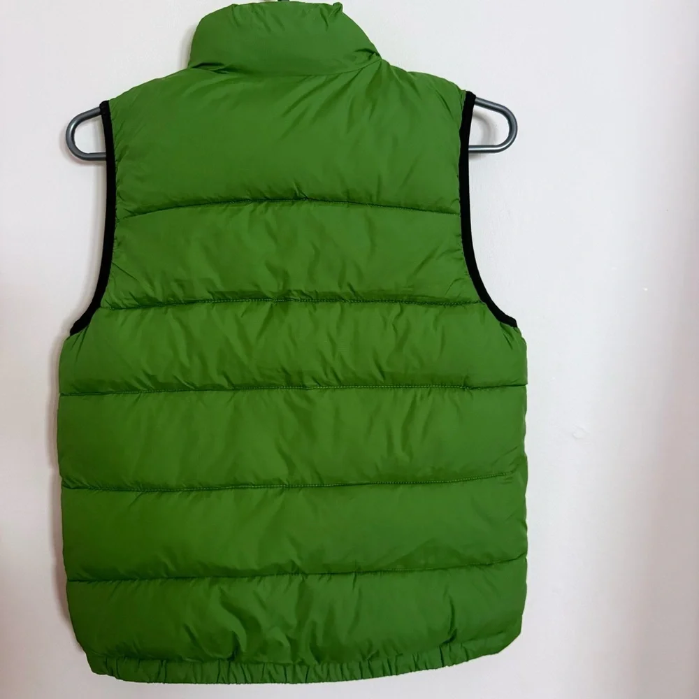 Gap Kids Boys Puffer VestGreen with Black Trim Mock Neck Kids M (8-9) Like New